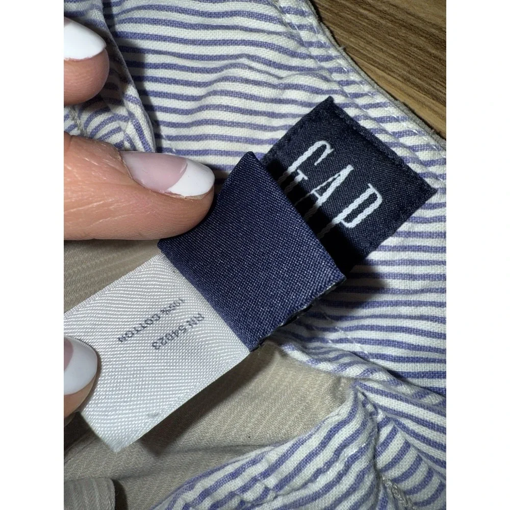 Gap Men's 31 x 30 Beige Khaki Pants Tan Stripe Beige Straight‎ Cotton Chino 2008